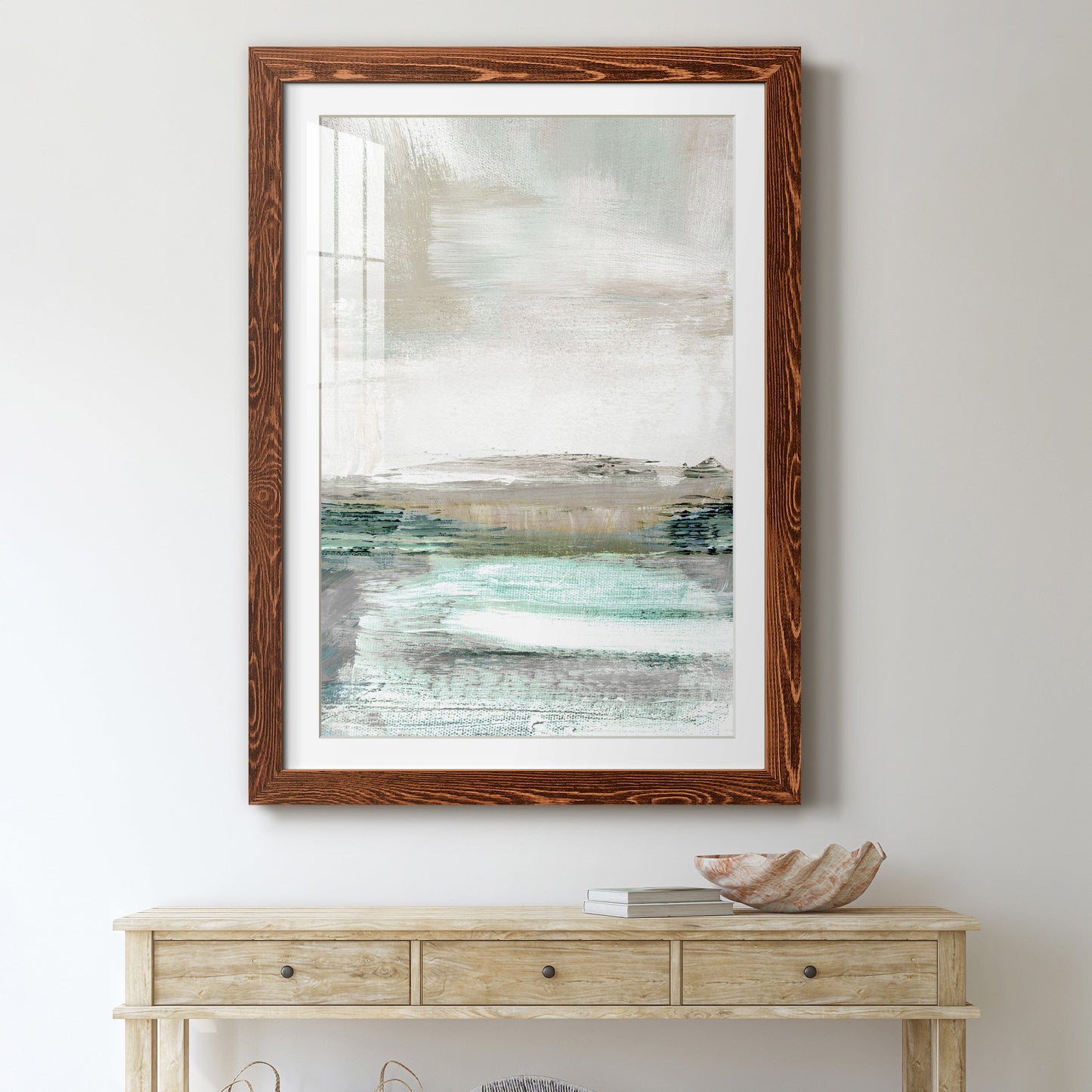 Summer Teal I - Premium Framed Print - Distressed Barnwood Frame - Ready to Hang