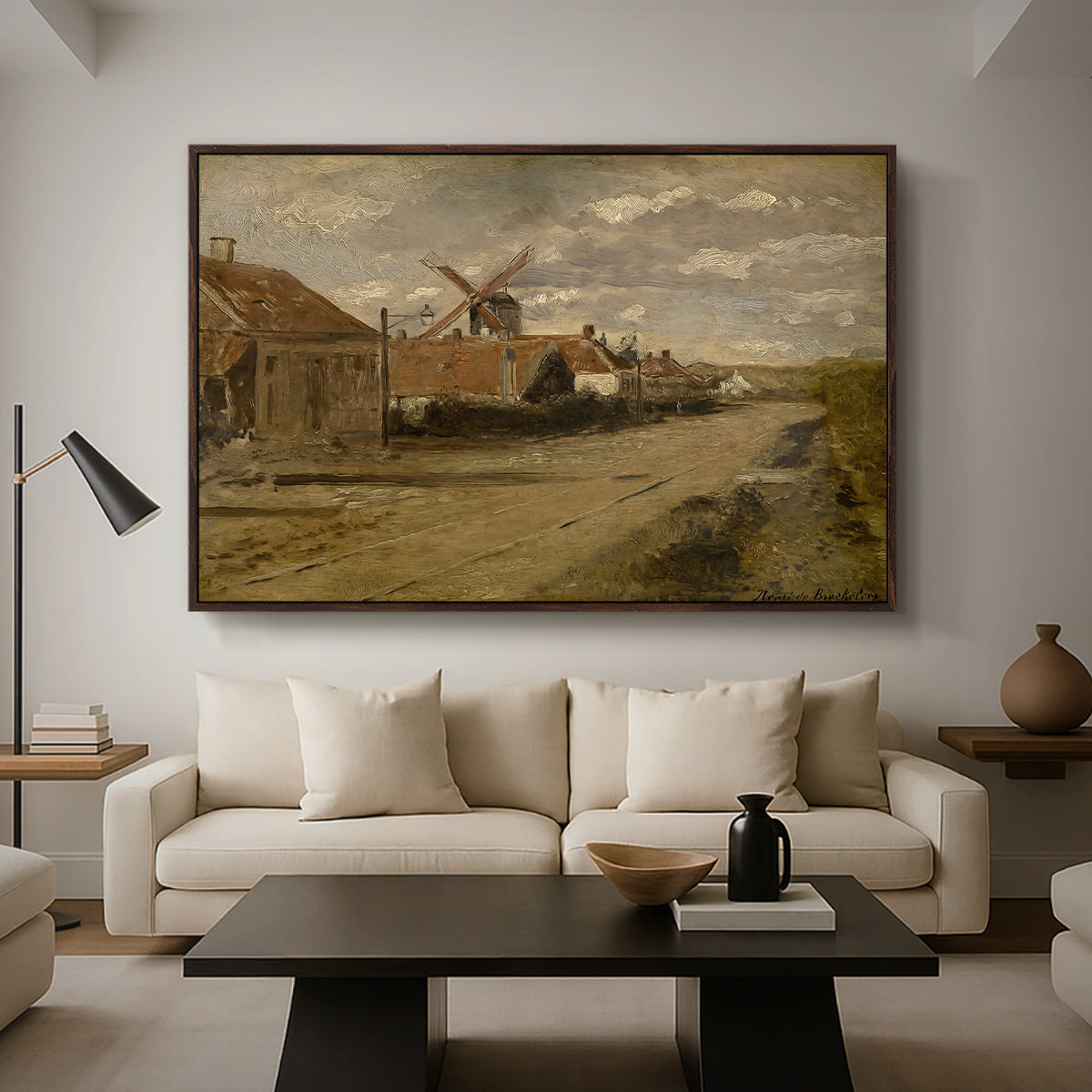 The Mill at Kiel, c. 1885-1888 - Floater Framed Canvas Print