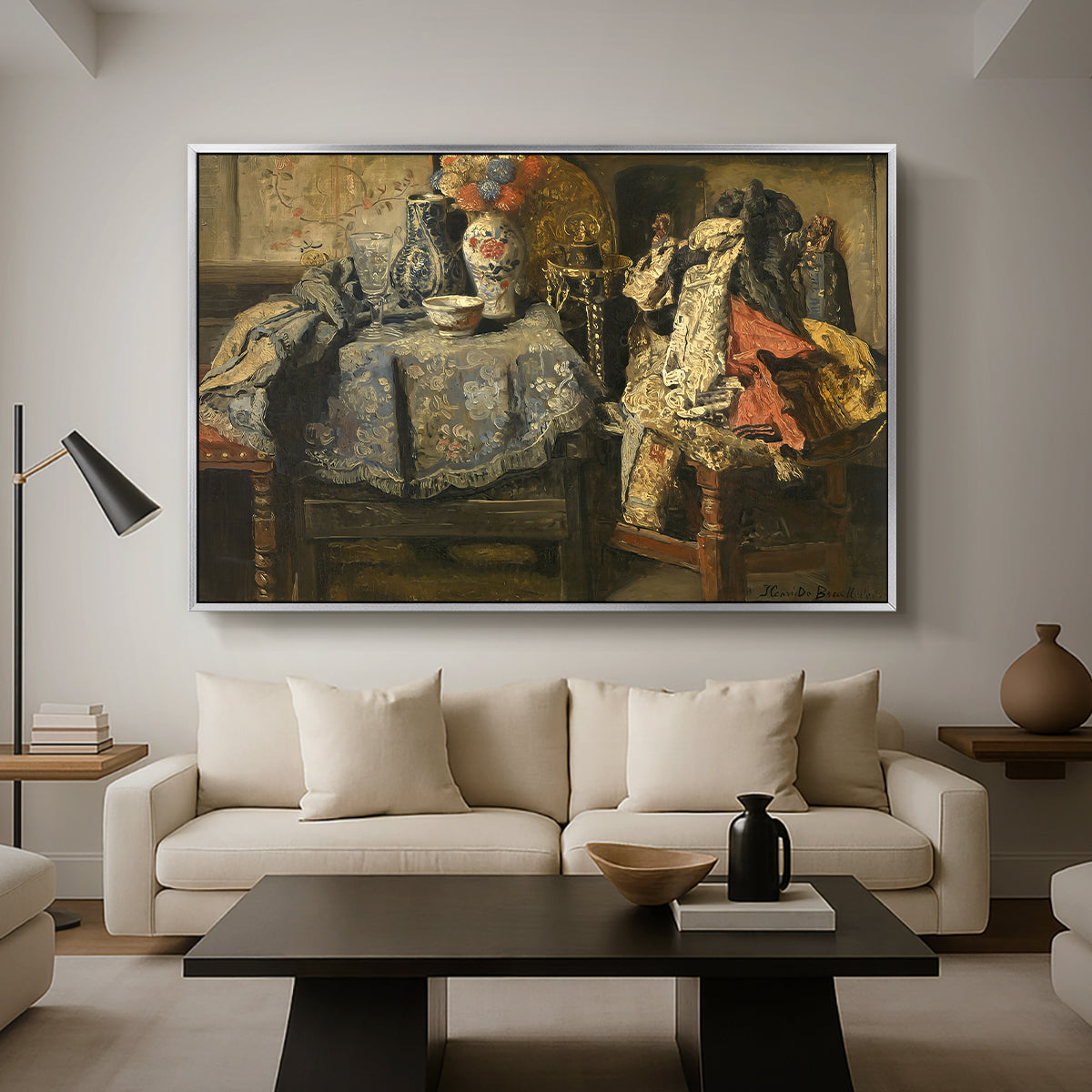 Still Life Requisites, 1885 - Floater Framed Canvas Print