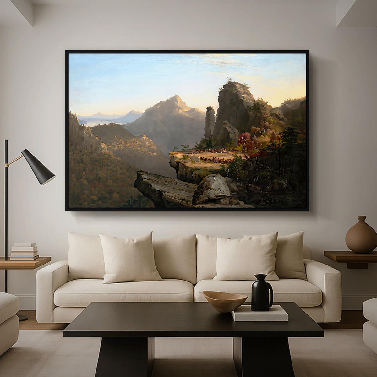 Scene from “The Last of the Mohicans”, 1827 - Floater Framed Canvas Print