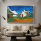 Three White Cottages at Saintes-Maries, 1888 - Floater Framed Canvas Print