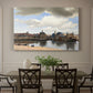 Canvas art print featuring a cityscape of Delft with buildings reflected in calm water, showcased as a statement wall artwork