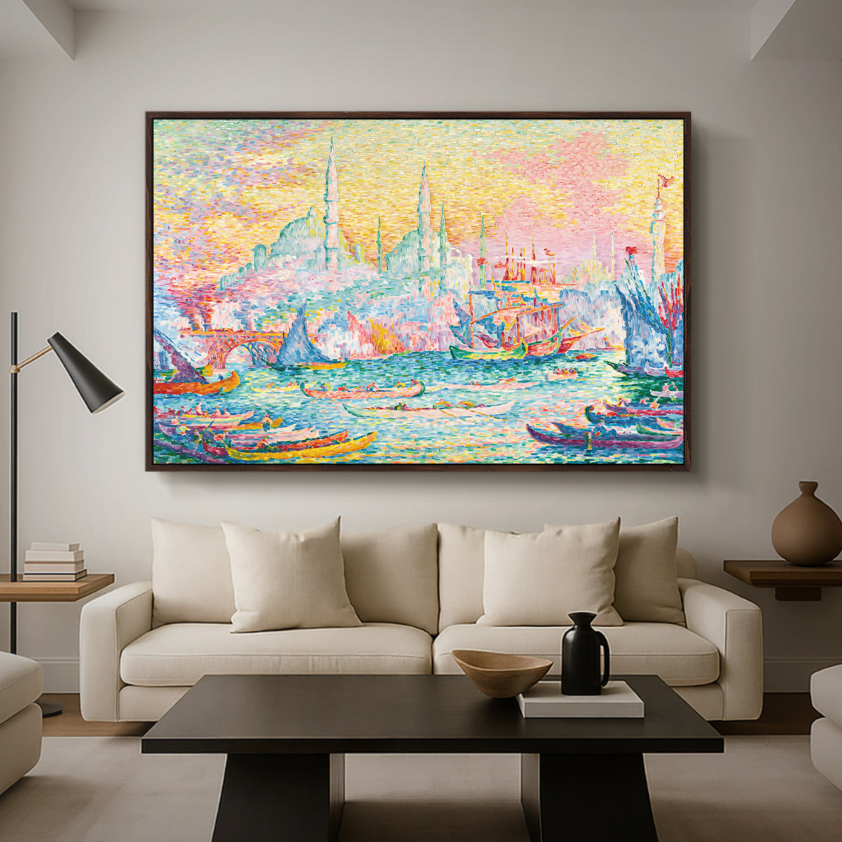 The Golden Horn, Constantinople, 1907 - Floater Framed Canvas Print