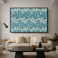 Tulip (Teal), 1875 - Floater Framed Canvas Print