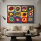 Color Study: Squares with Concentric Circles, 1913 - Floater Framed Canvas Print