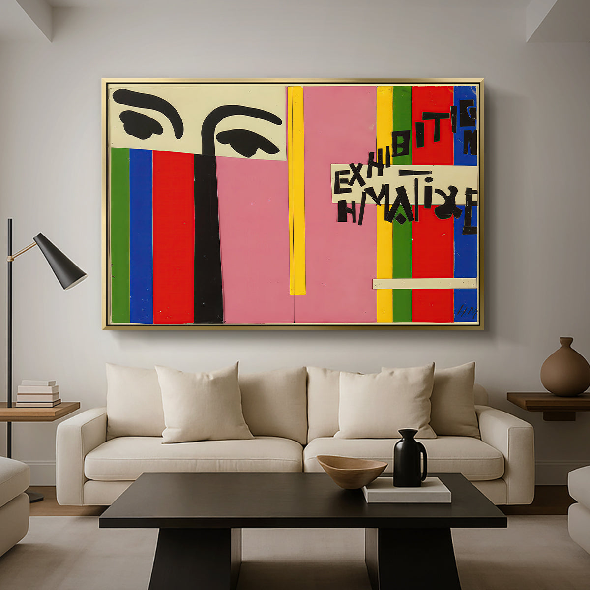 Design for Cover of Exhibition Catalogue, 1951 - Floater Framed Canvas Print