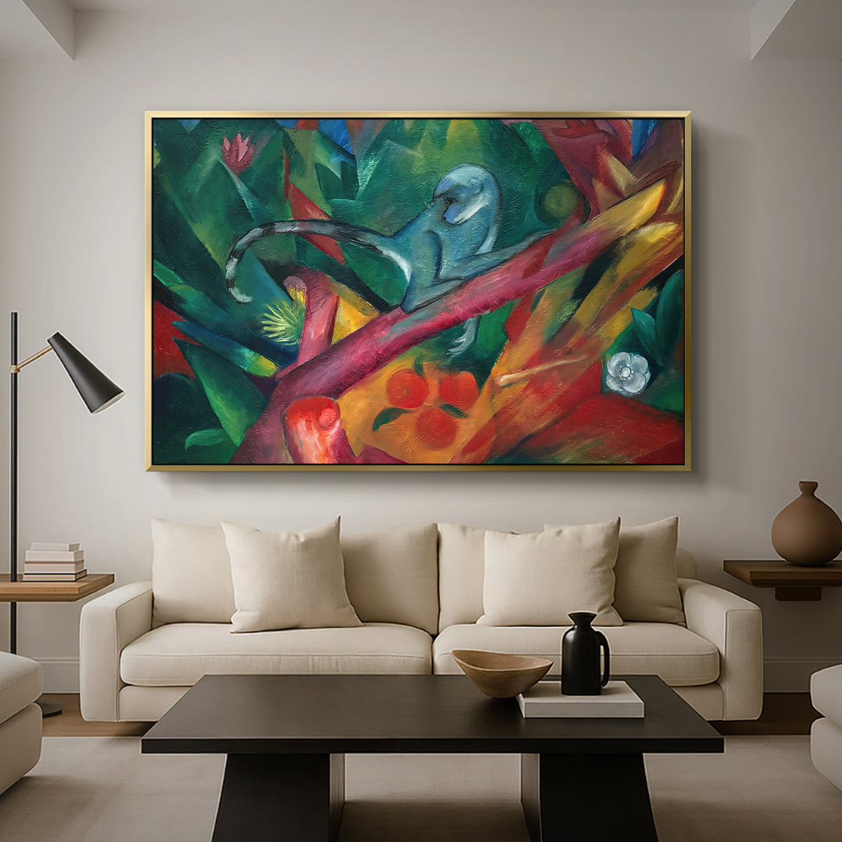 The Monkey, 1912 - Floater Framed Canvas Print