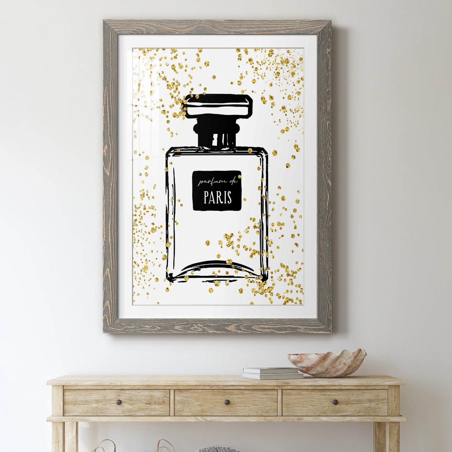 Glitter Perfume I - Premium Framed Print - Distressed Barnwood Frame - Ready to Hang