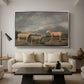 Ryelands Sheep, the King's Ram, the King's Ewe and Lord Somerville's Wether, c. 1801-1807 - Floater Framed Canvas Print