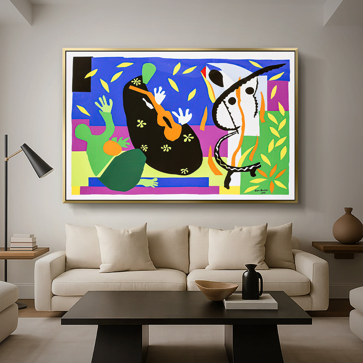 The Sorrows of the King, 1952 - Floater Framed Canvas Print