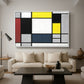 Composition with Yellow, Red, Black, Blue, and Gray, 1920 - Floater Framed Canvas Print