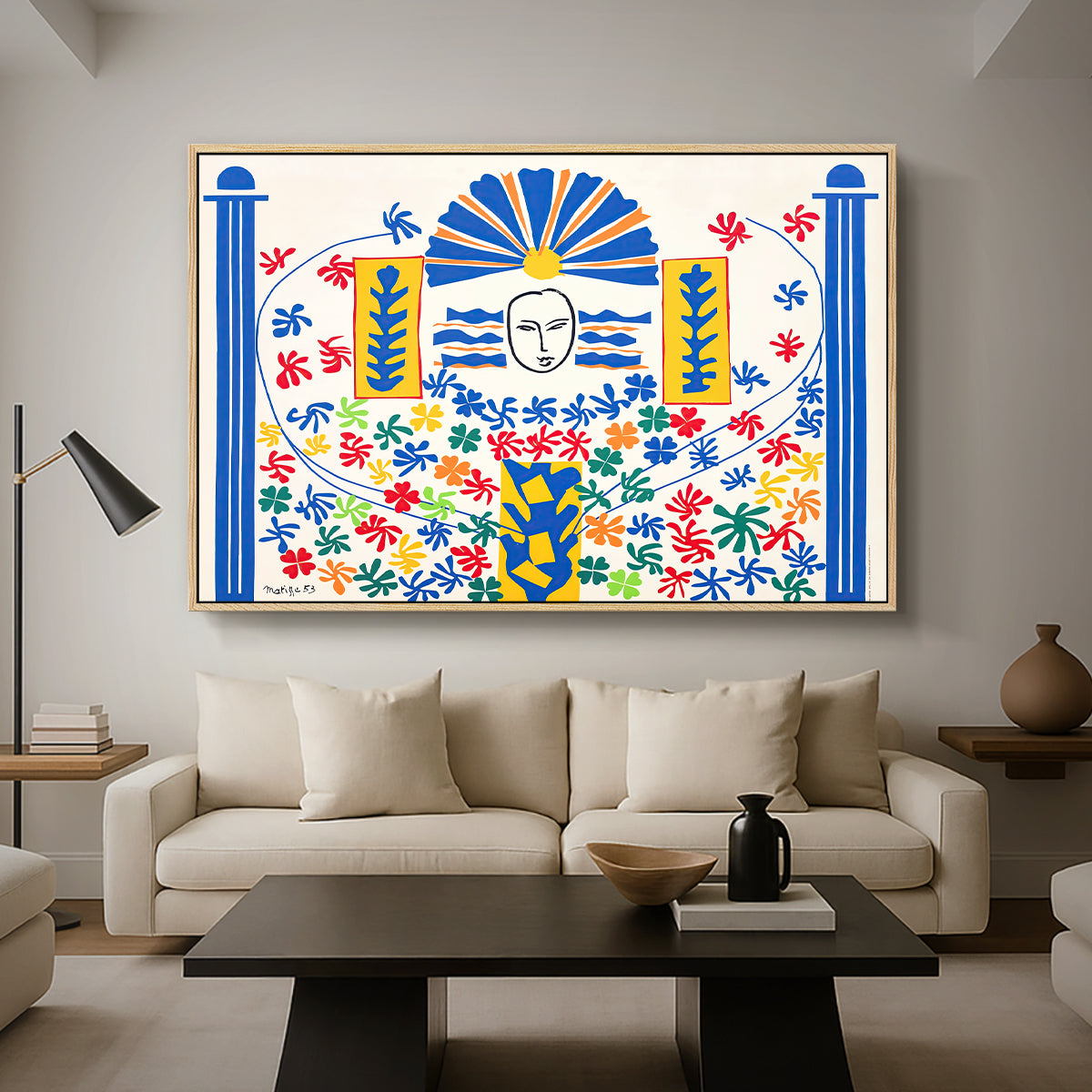 Apollo (Apollon), 1953 - Floater Framed Canvas Print