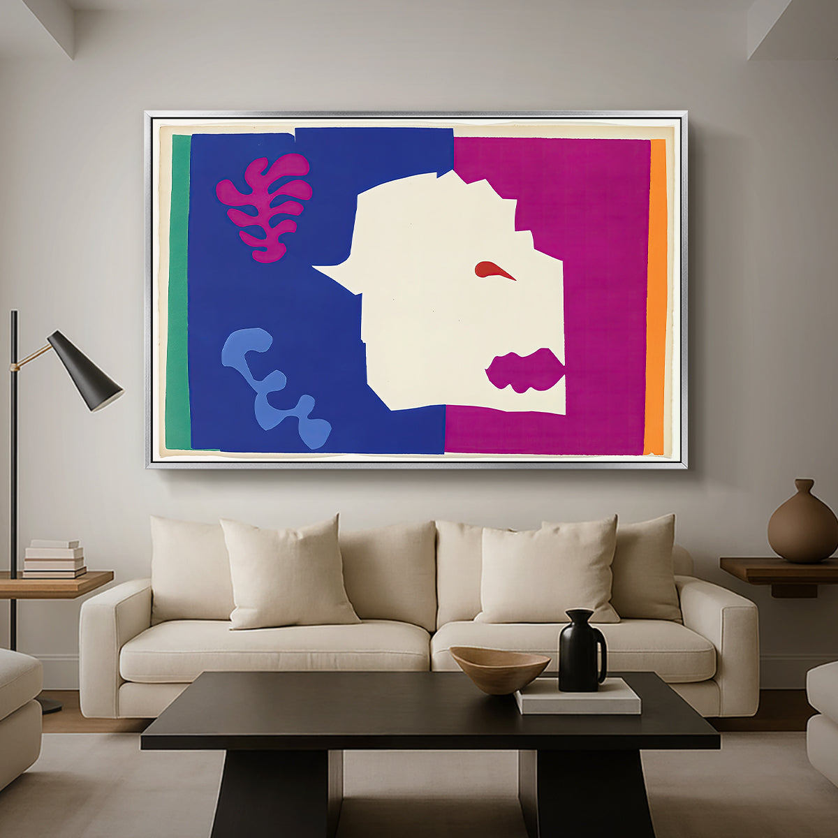 The Wolf (Le loup), from Jazz, 1947 - Floater Framed Canvas Print