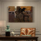 Canvas art print featuring ancient Egyptian figures gathered in ceremonial or architectural setting, presented within a refined interior setting