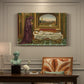 Canvas art print featuring a solitary figure standing in interior space with contemplative expression, presented within a refined interior setting