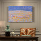 Canvas art print featuring an abstract dune landscape with dotted texture, presented within a refined interior setting