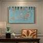 Canvas art print featuring an interior scene with seated figures in patterned, colorful environment, presented within a refined interior setting