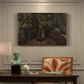 Canvas art print featuring a quiet room with figure seated near window and simple furnishings, presented within a refined interior setting