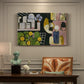 Canvas art print featuring a scene with figures, architecture, and still life elements, presented within a refined interior setting