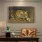 Canvas art print featuring a tiger lying in resting position with detailed form, presented within a refined interior setting