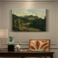 Canvas art print featuring a rolling countryside with trees and distant hills, presented within a refined interior setting