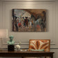 Canvas art print featuring a group of figures gathered indoors preparing for bullfight performance, presented within a refined interior setting