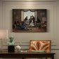 Canvas art print featuring an interior composition filled with figures in festive interaction, presented within a refined interior setting