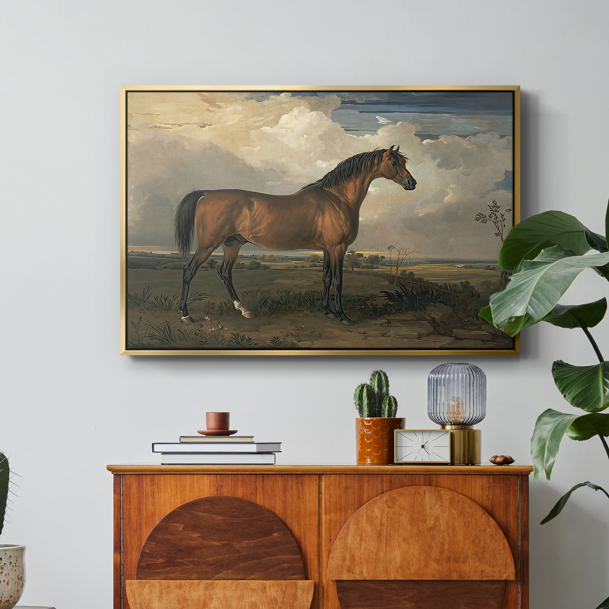 Eagle, A Celebrated Stallion, 1809 - Floater Framed Canvas Print