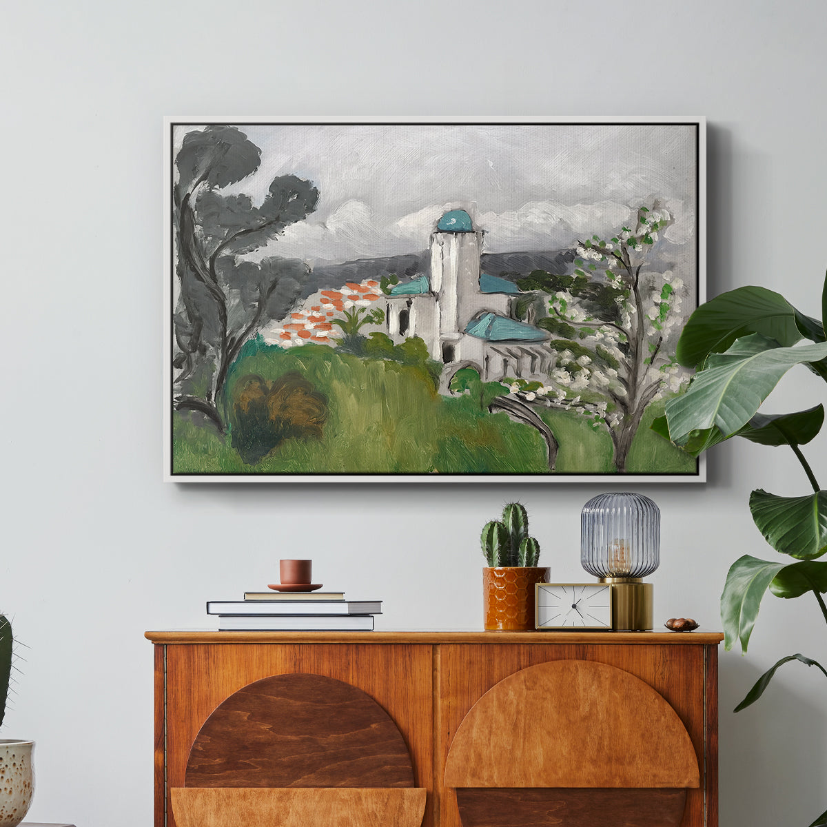 The Blue Villa (La Villa Bleue), c. 1918 - Floater Framed Canvas Print