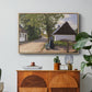 Danish Village Street with Woman and Milkman, 1880 - Floater Framed Canvas Print