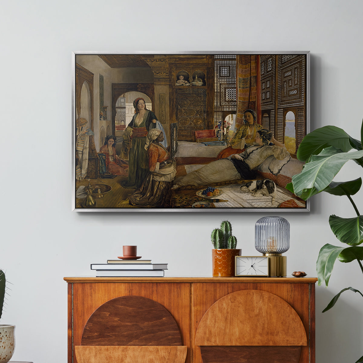 The Harem, 1876 - Floater Framed Canvas Print