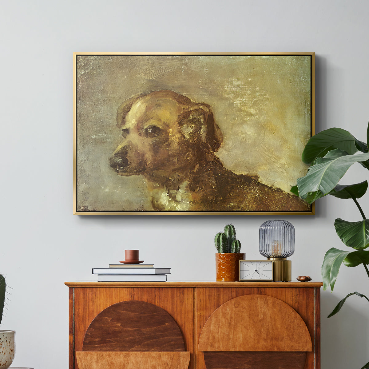 Cliper, the Artist's Dog, 1895 - Floater Framed Canvas Print