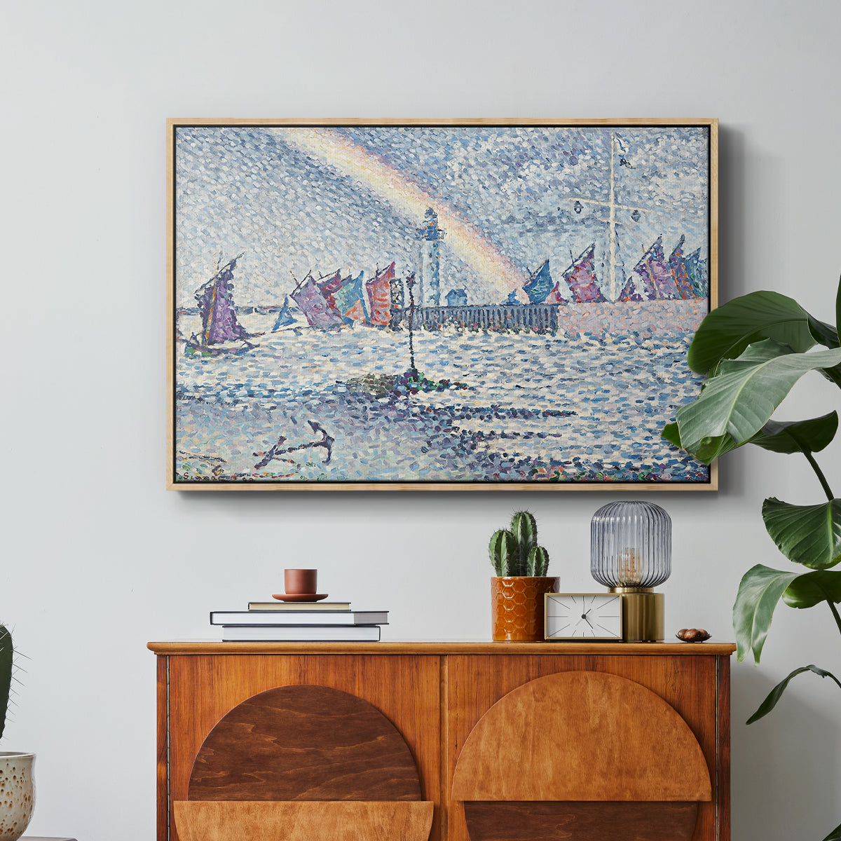 Entrance to the Port of Honfleur, 1899 - Floater Framed Canvas Print