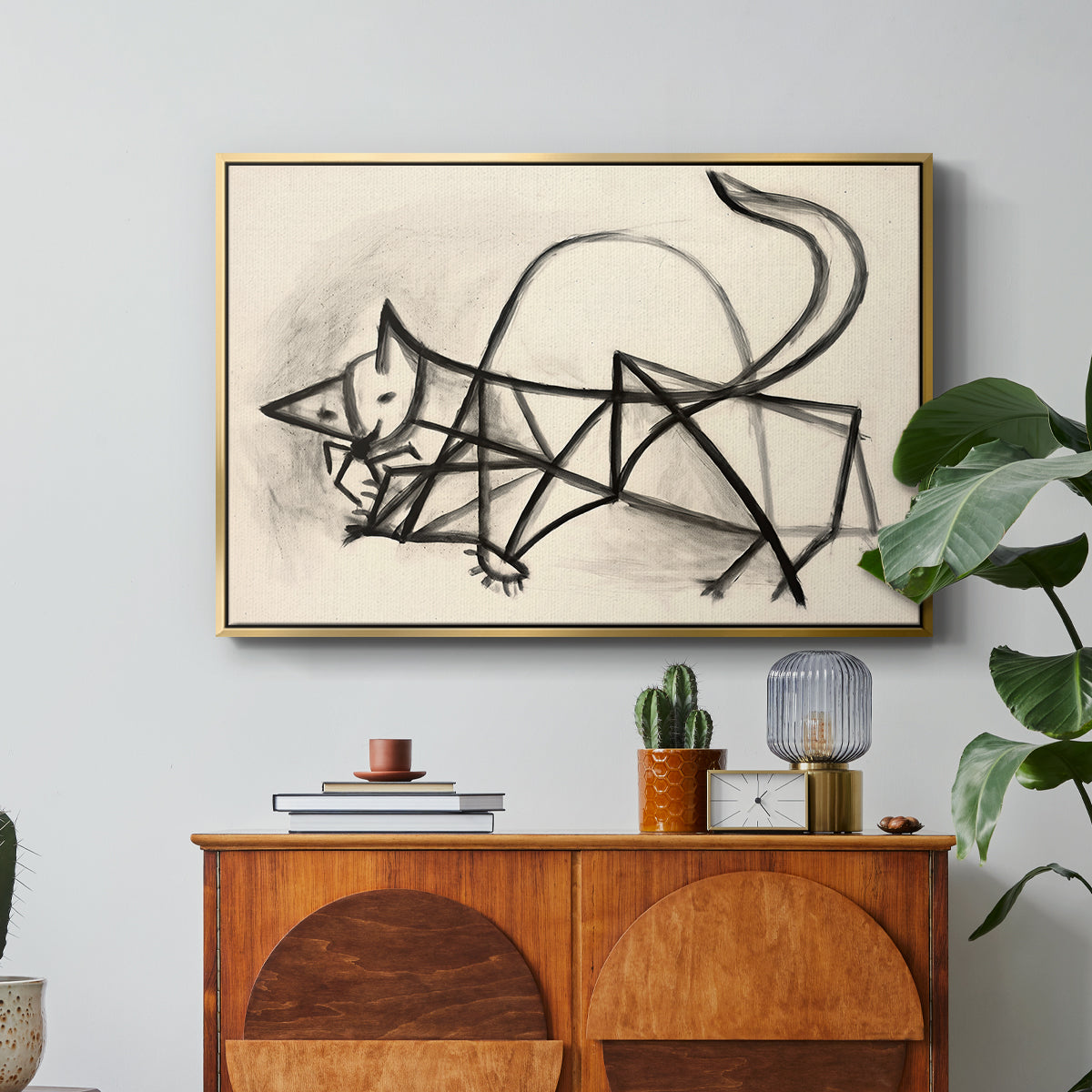 Study of a Cat (Étude de chat), 1946 - Floater Framed Canvas Print