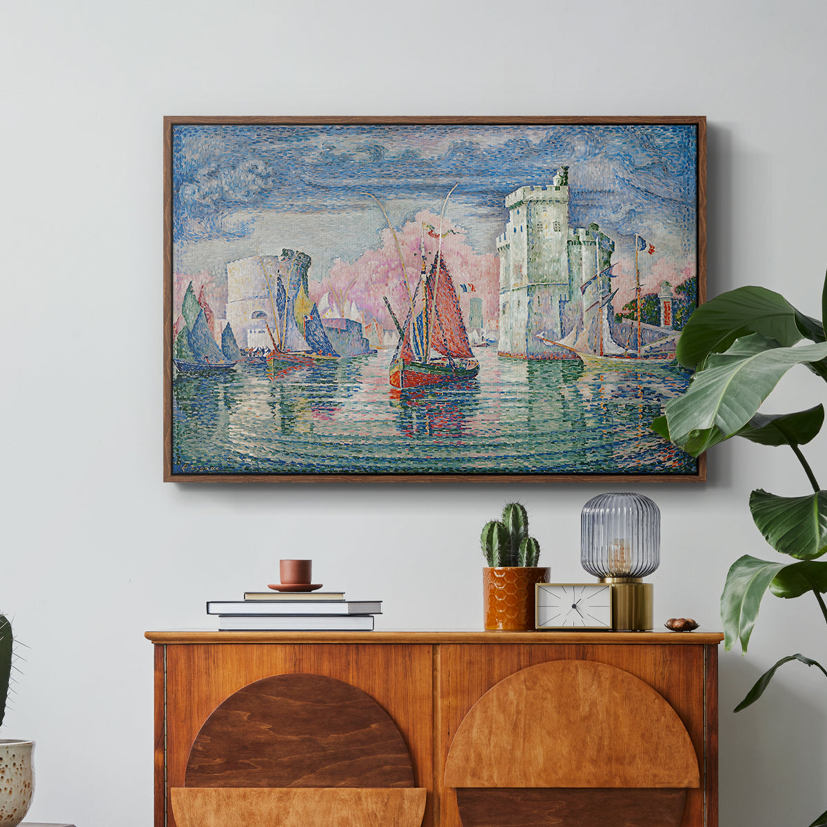 Entrance to the Port of La Rochelle, 1921 - Floater Framed Canvas Print