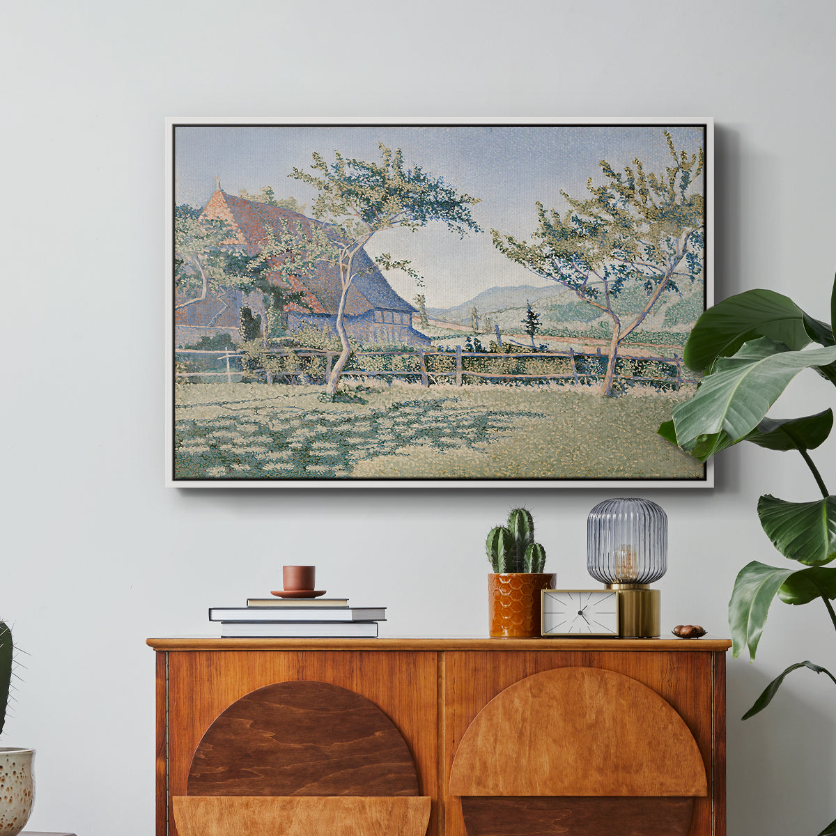 Comblat-le-Château, the Meadow, Opus 161, 1887 - Floater Framed Canvas Print
