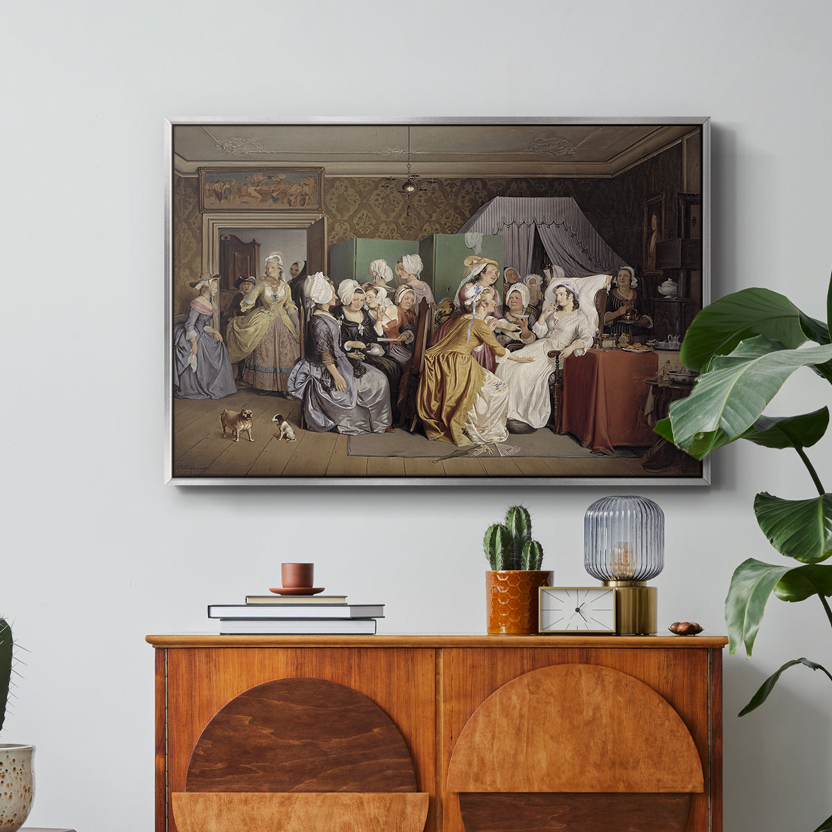 The Maternity Room (Scene from "Barselstuen"), 1845 - Floater Framed Canvas Print