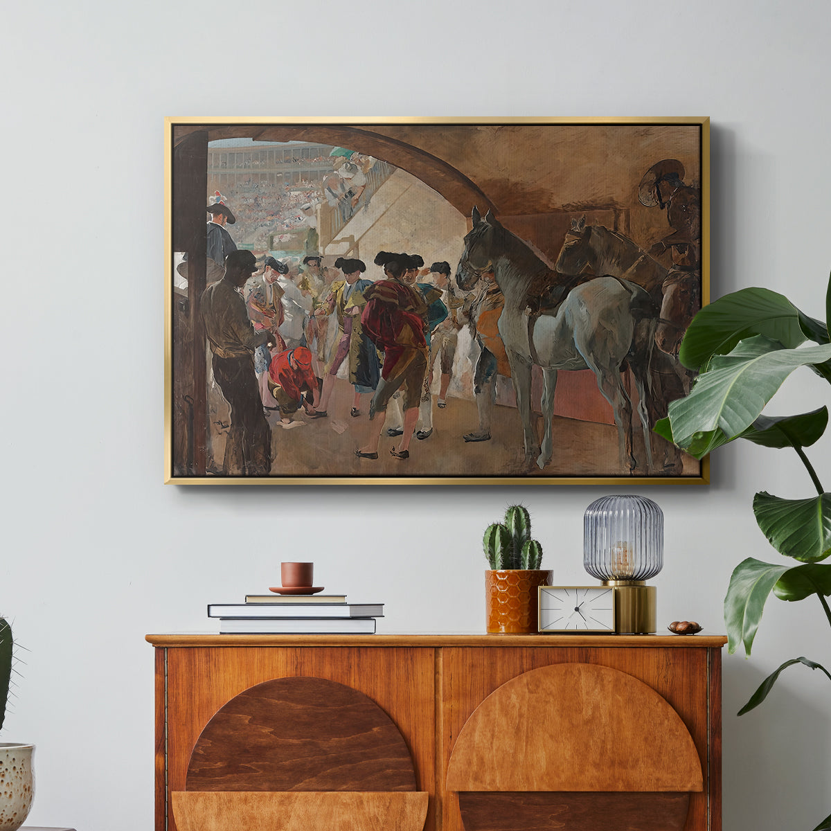 Before the Bullfight (Antes de la corrida), c. 1900 - Floater Framed Canvas Print