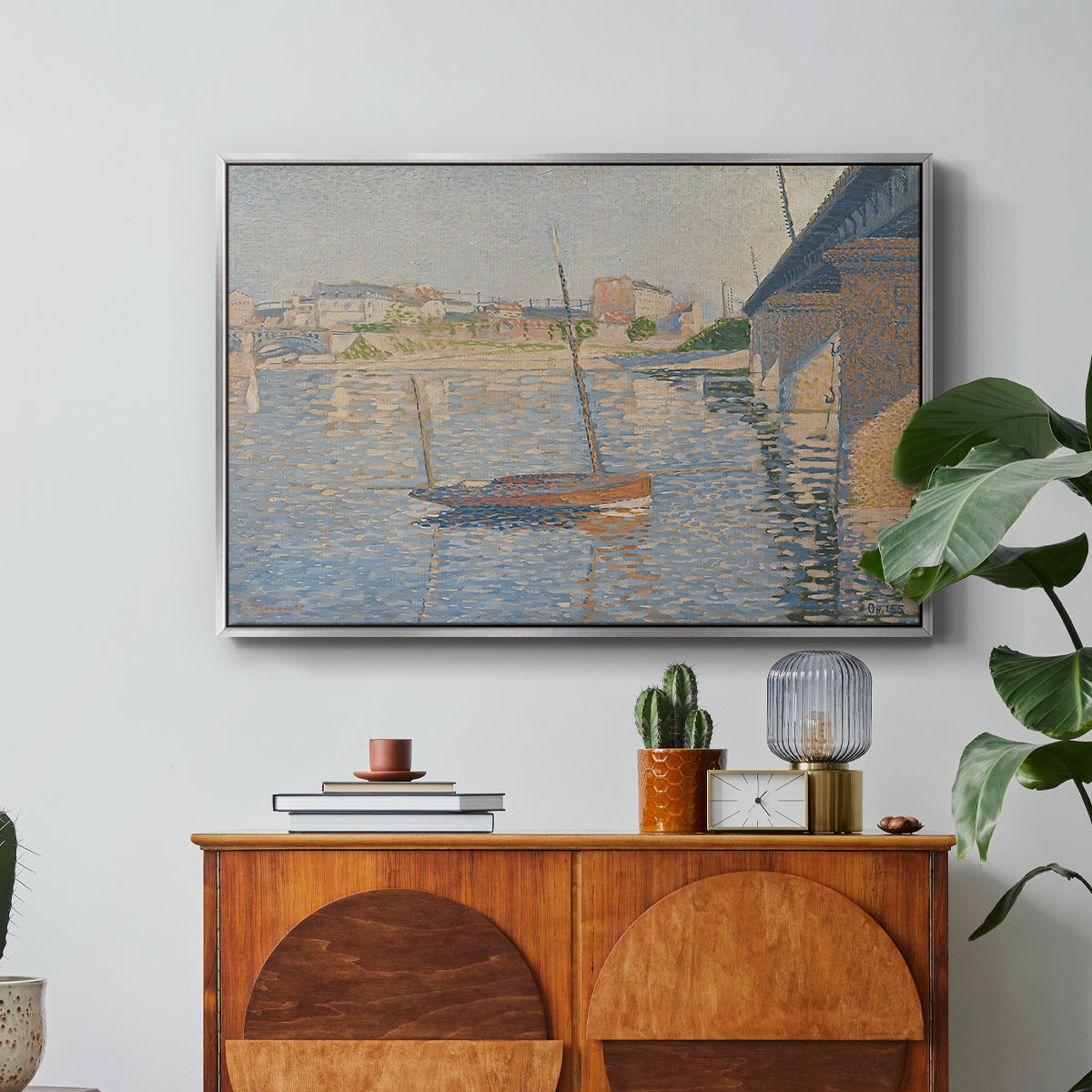 Le Clipper, Asnières, 1887 - Floater Framed Canvas Print
