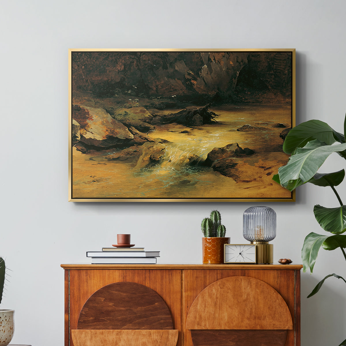Wildbach (Wild Stream) - Floater Framed Canvas Print