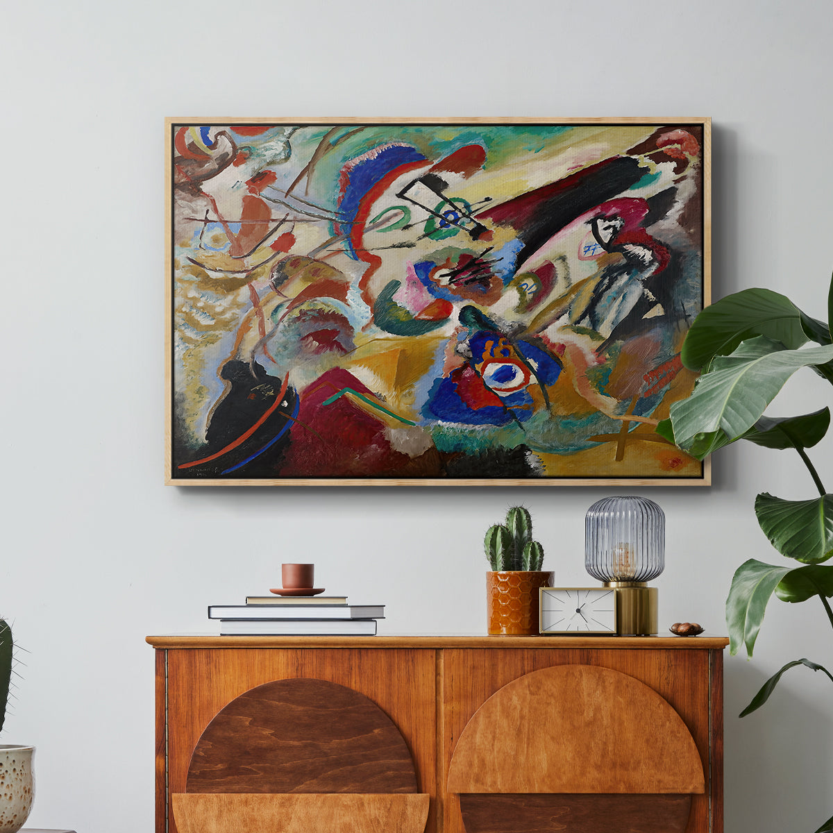 Fragment 2 for Composition VII, 1913 - Floater Framed Canvas Print