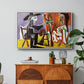 The Painter and His Model, 1963 - Floater Framed Canvas Print