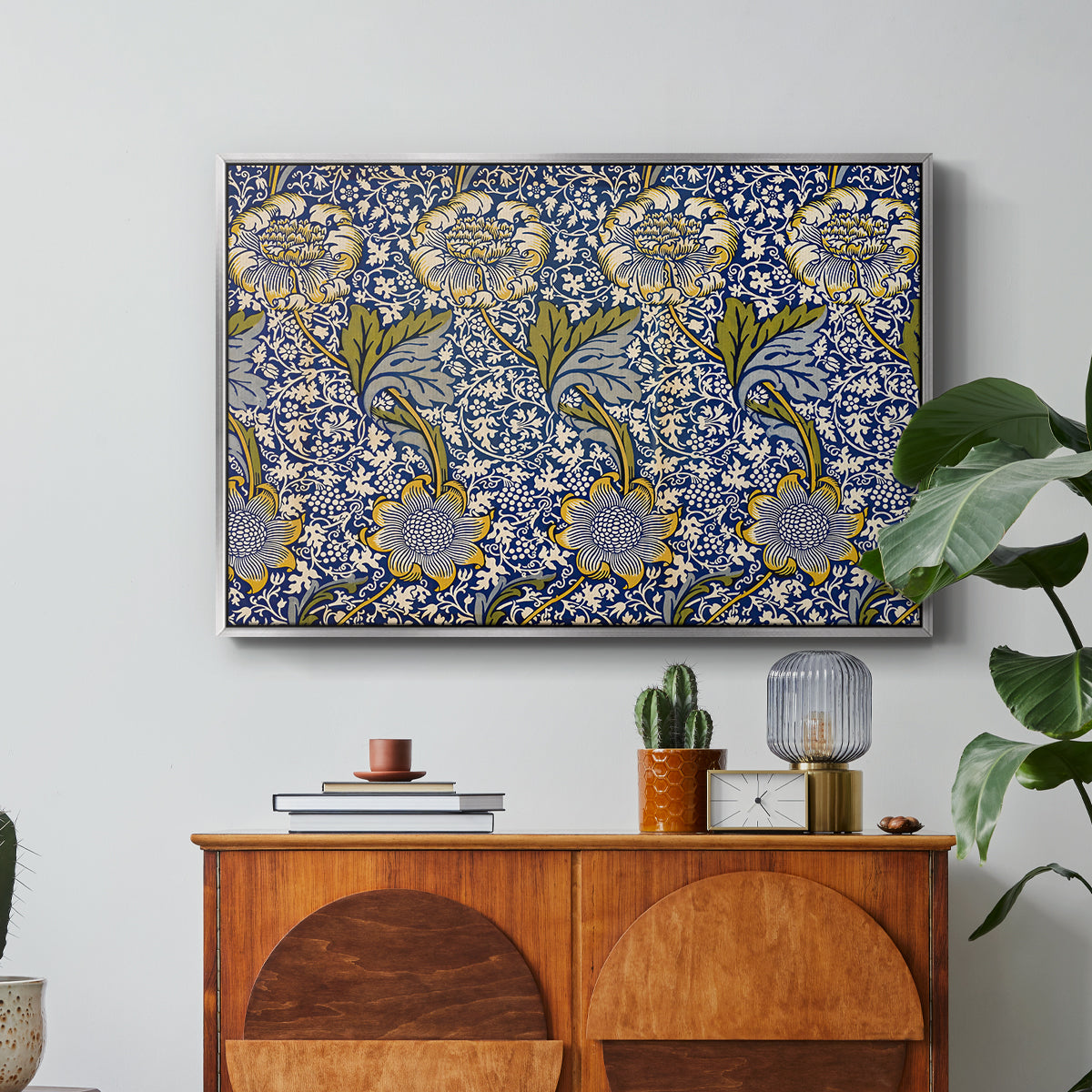 Kennet - Indigo/Gold, 1883 - Floater Framed Canvas Print