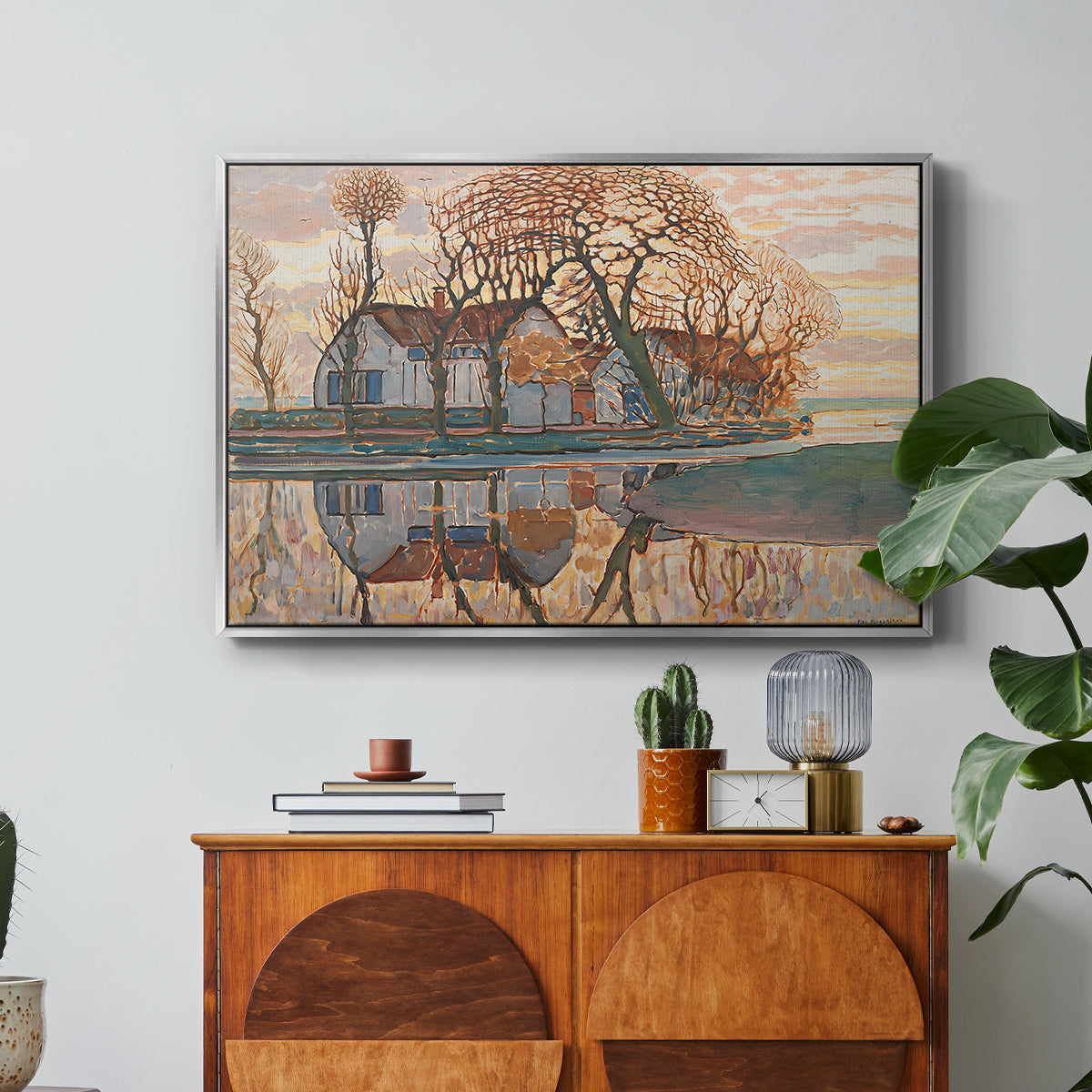 Farm near Duivendrecht, c. 1916 - Floater Framed Canvas Print