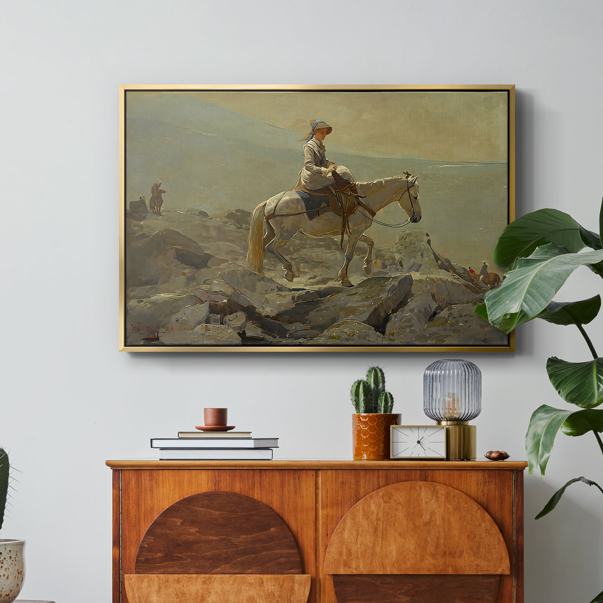 The Bridle Path, White Mountains, 1868 - Floater Framed Canvas Print