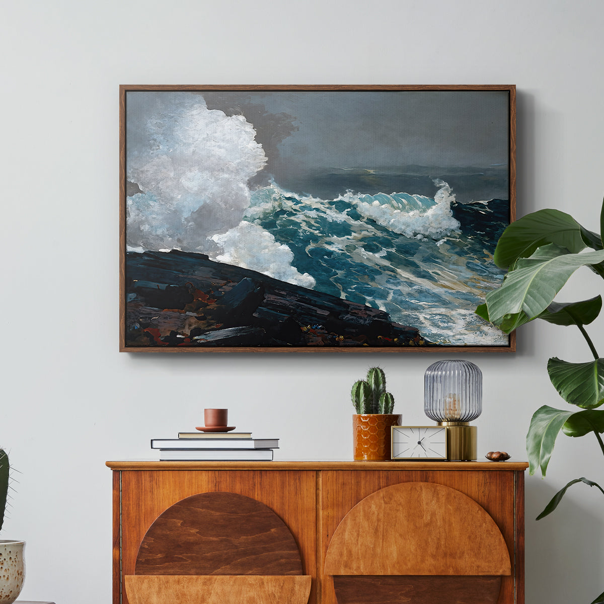 Northeaster, 1895 - Floater Framed Canvas Print