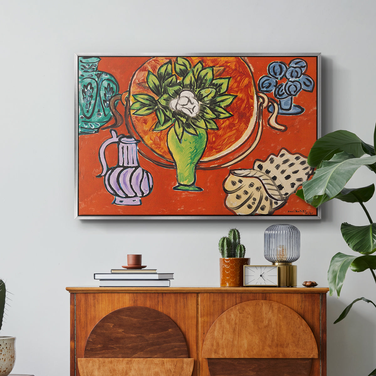 Still Life with a Magnolia (Nature morte au magnolia), 1941 - Floater Framed Canvas Print