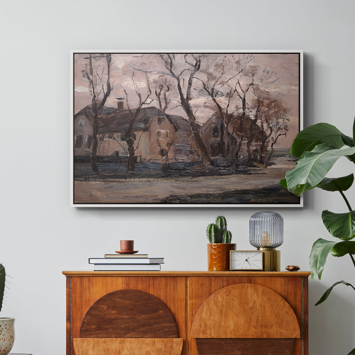 Farm near Duivendrecht in the Evening, c. 1905 - Floater Framed Canvas Print