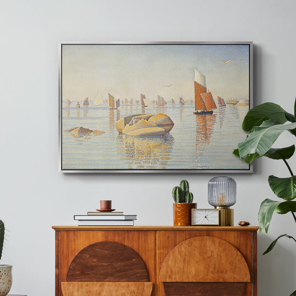 Concarneau, Quiet Morning, Opus 219, 1891 - Floater Framed Canvas Print