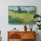 Green Wheat Field with Cypress, 1889 - Floater Framed Canvas Print